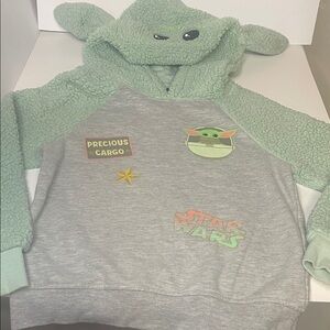 Star Wars Green and Gray Baby Yoda Sweatshirt